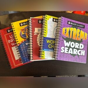 Brain Games Word Search Puzzle Books Set of 5